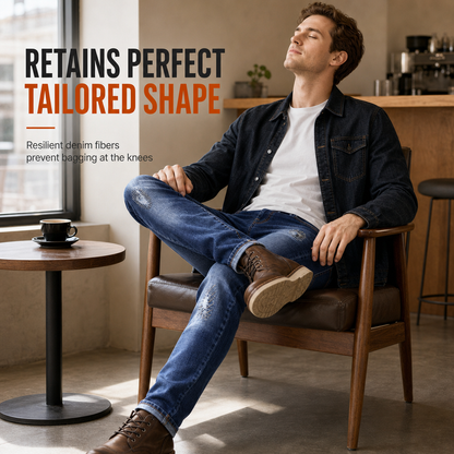 🔥50% off for a limited time🔥Men's Stretch Slim Fit Ripped Jeans