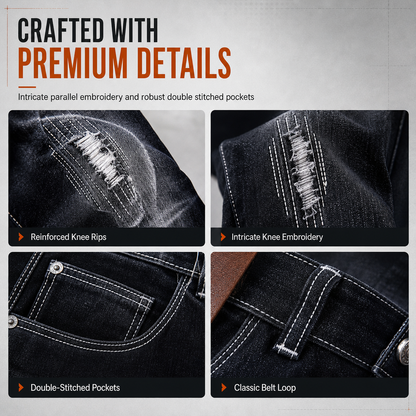 🔥50% off for a limited time🔥Men's Stretch Slim Fit Ripped Jeans