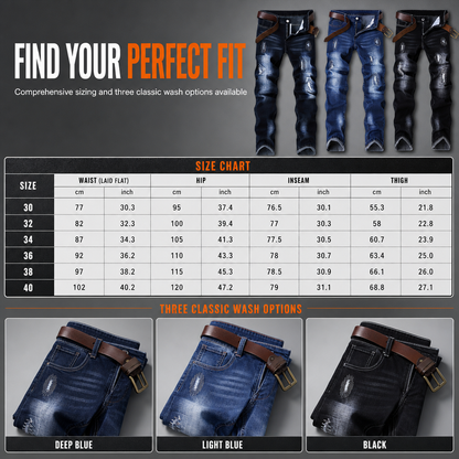 🔥50% off for a limited time🔥Men's Stretch Slim Fit Ripped Jeans