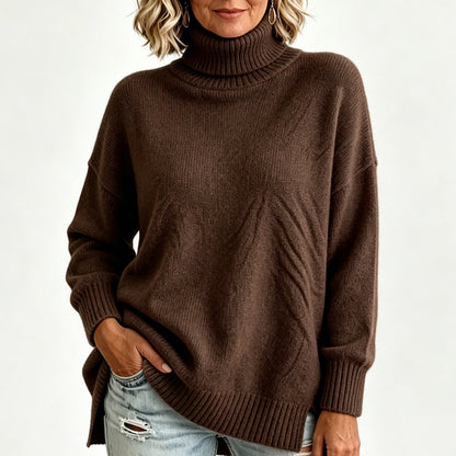 🔥Women's Loose Fit Knit Turtleneck Sweater