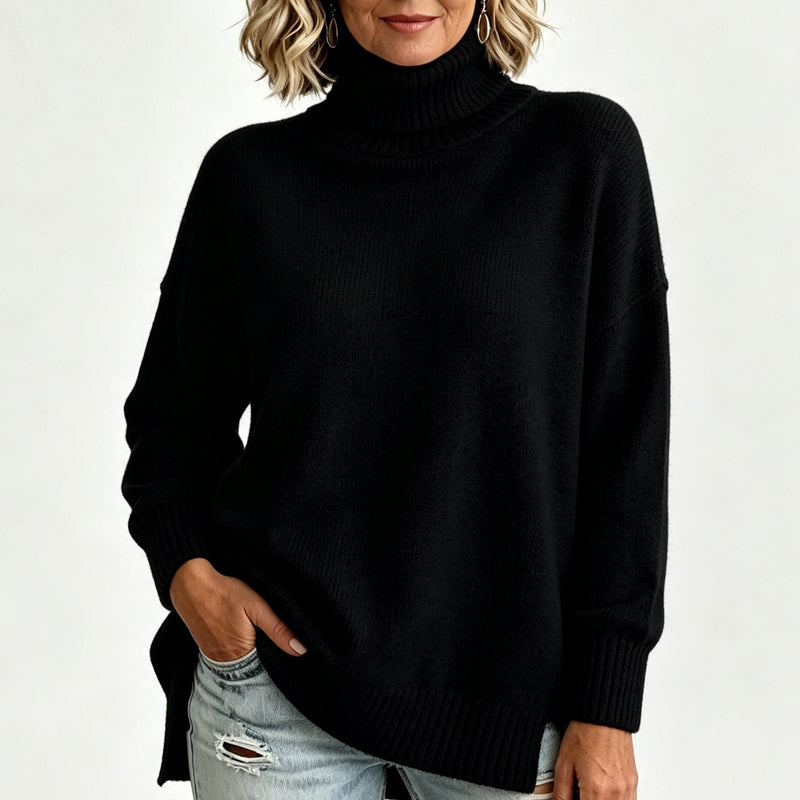 🔥Women's Loose Fit Knit Turtleneck Sweater