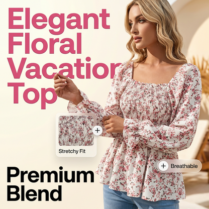 🌸 Women’s casual floral-print shirt – feminine, light and versatile