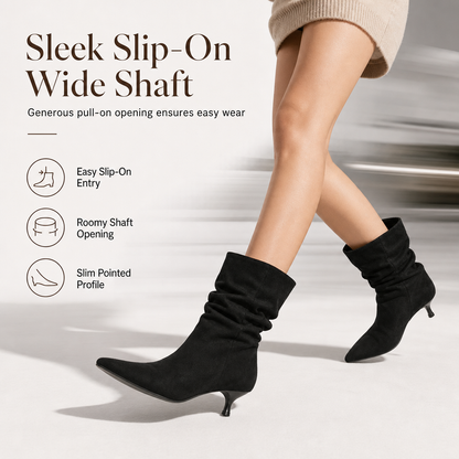 ✨👠Women's Pointed Toe Stiletto Heel Ankle Boots – Sleek Silhouette, Elegant Style, All-Day Confidence