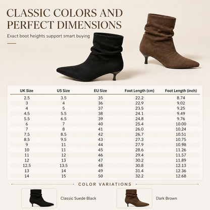 ✨👠Women's Pointed Toe Stiletto Heel Ankle Boots – Sleek Silhouette, Elegant Style, All-Day Confidence