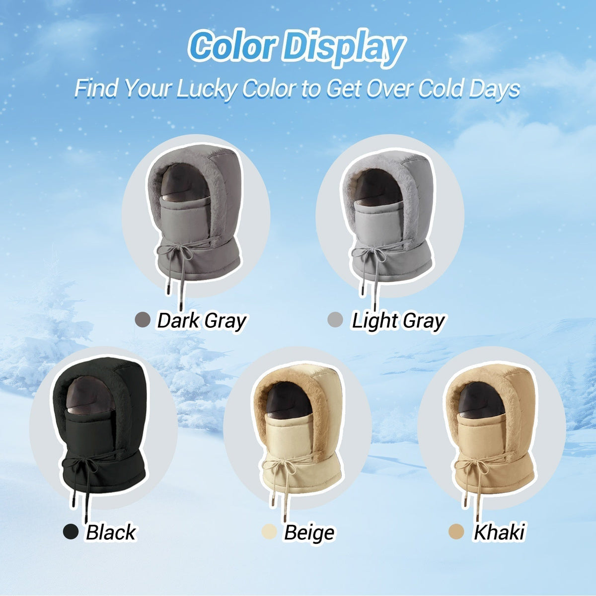 🔥Plush-lined Thickened Thermal Hat with Face Mask
