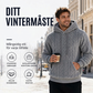 Herrars varm kabelstickad huvtröja för vinter-5