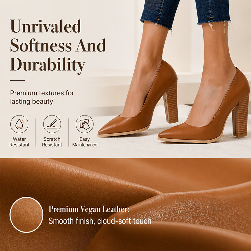 🌸Hot Sale 50% OFF💖Women's Chic Pointed Toe Chunky High Heels Pumps