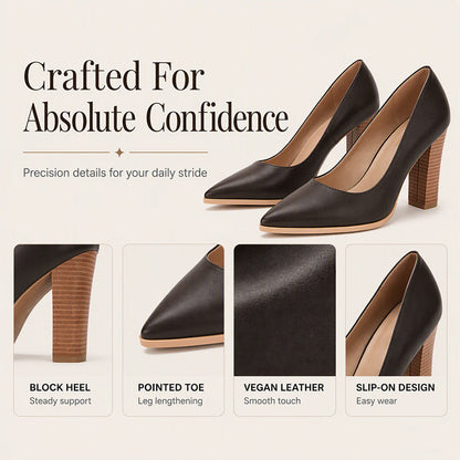 🌸Hot Sale 50% OFF💖Women's Chic Pointed Toe Chunky High Heels Pumps