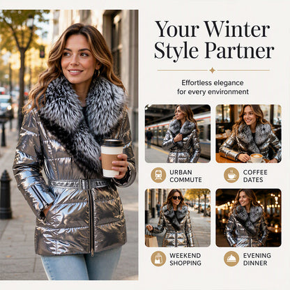 🔥50% OFF💖Women's Padded Jacket With Faux Fur Collar