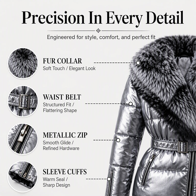 🔥50% OFF💖Women's Padded Jacket With Faux Fur Collar