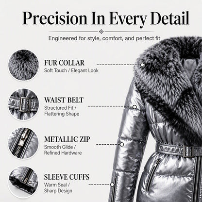 🔥50% OFF💖Women's Padded Jacket With Faux Fur Collar