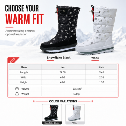 👢✨Women's High‑Top Winter Snow Boots, Waterproof Non‑Slip Tall Boots with Thick Plush Lining & Thick Sole for Outdoor Snowy Days👢
