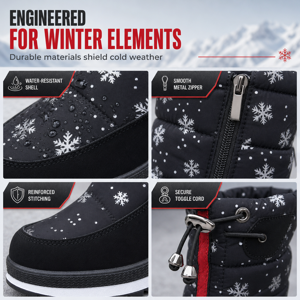 👢✨Women's High‑Top Winter Snow Boots, Waterproof Non‑Slip Tall Boots with Thick Plush Lining & Thick Sole for Outdoor Snowy Days👢