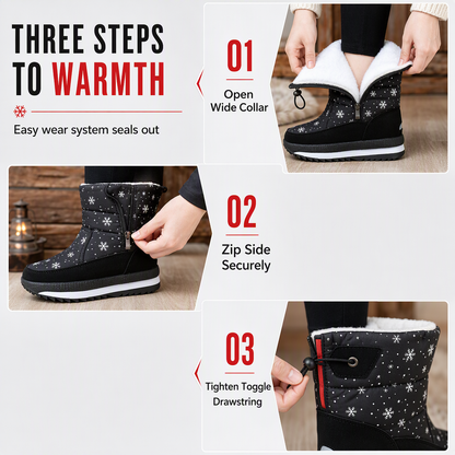 👢✨Women's High‑Top Winter Snow Boots, Waterproof Non‑Slip Tall Boots with Thick Plush Lining & Thick Sole for Outdoor Snowy Days👢