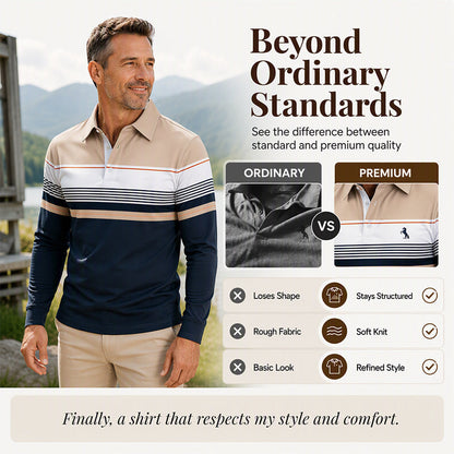 🧥Classic Color-Block, Casual & Versatile – Men's Classic Color-Block Striped Top ✨