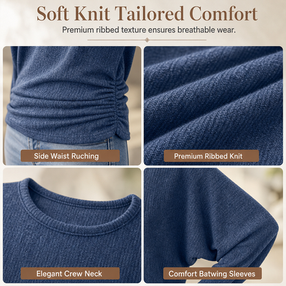 🍂 Women's Crewneck Knit Sweater – Stretch & Shape-Retaining | Easy to Pair with Denim, Boots & Skirts ✨