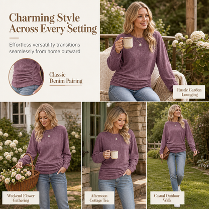 🍂 Women's Crewneck Knit Sweater – Stretch & Shape-Retaining | Easy to Pair with Denim, Boots & Skirts ✨