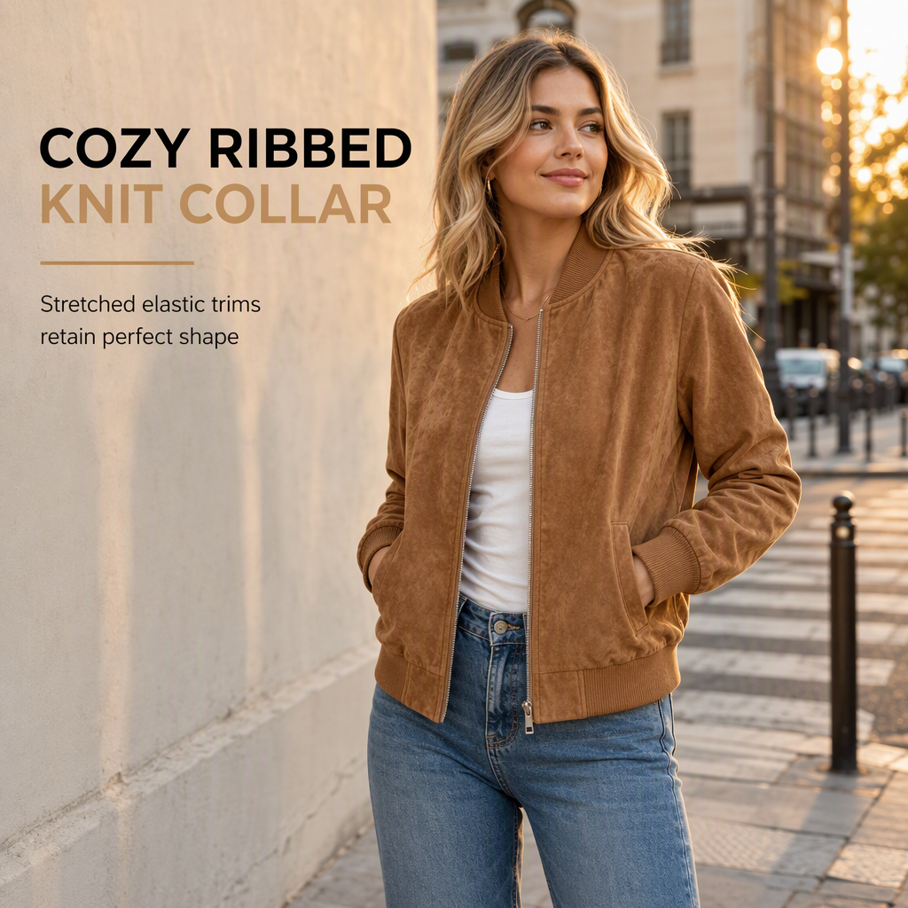 Women's Casual Zip Up Outerwear