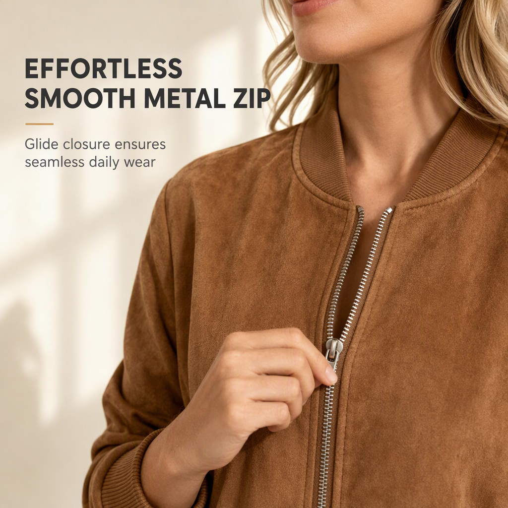 Women's Casual Zip Up Outerwear