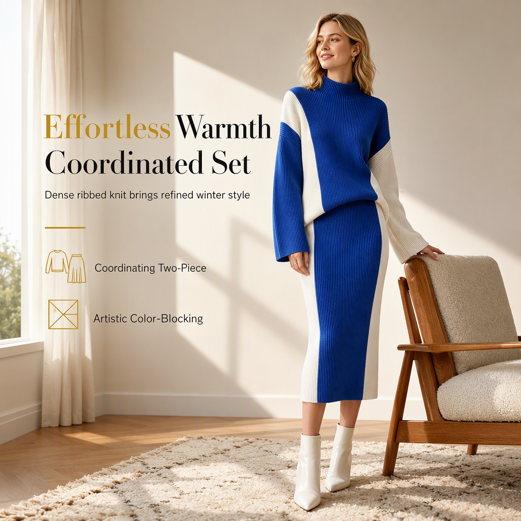 Women’s 2-Piece Knit Sweater and Skirt Set