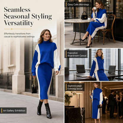 Women’s 2-Piece Knit Sweater and Skirt Set