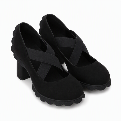 👠Womens Round Toe Crisscross Strap Mary Jane Shoes
