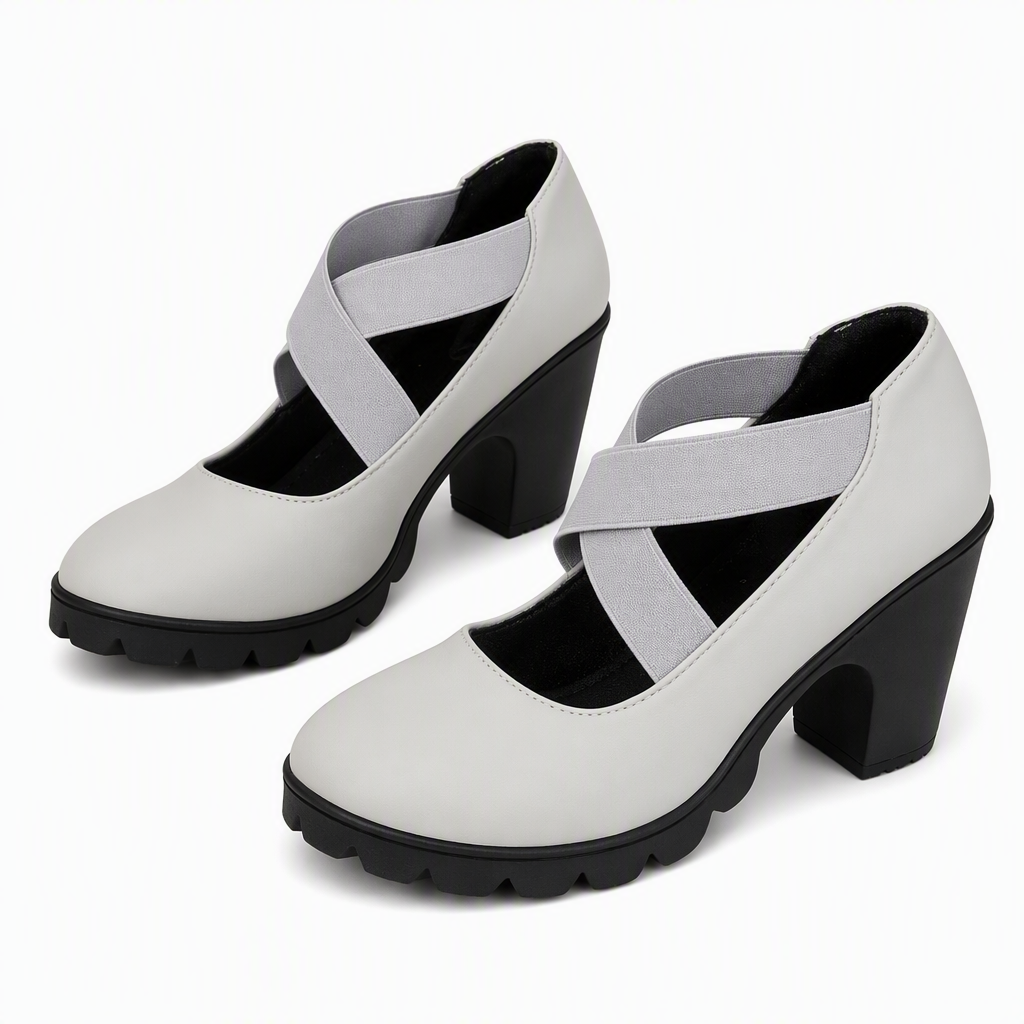 👠Womens Round Toe Crisscross Strap Mary Jane Shoes