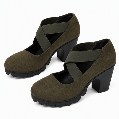 👠Womens Round Toe Crisscross Strap Mary Jane Shoes