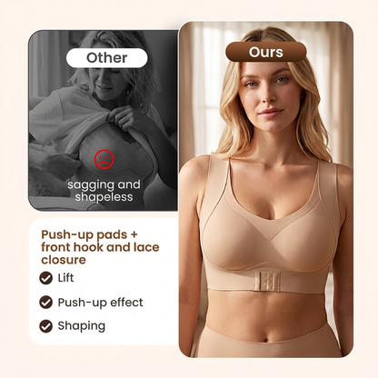 🌸✨ Front-Closure Posture-Correcting Bra – Wire-Free, for Back Health【Buy 1 Get 1 Free】