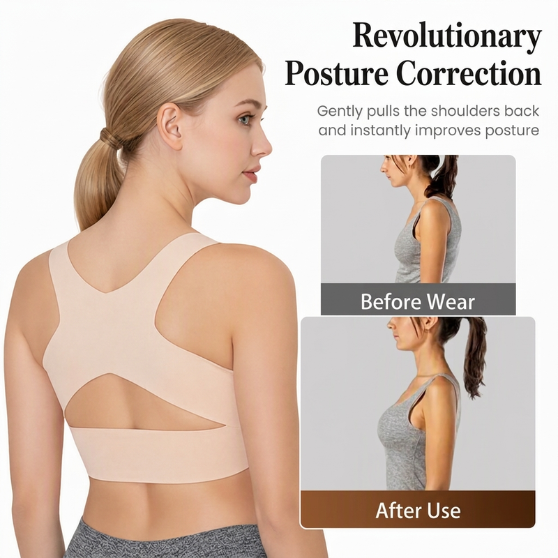 🌸✨ Front-Closure Posture-Correcting Bra – Wire-Free, for Back Health【Buy 1 Get 1 Free】