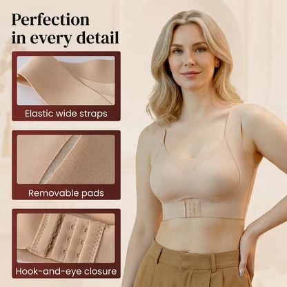🌸✨ Front-Closure Posture-Correcting Bra – Wire-Free, for Back Health【Buy 1 Get 1 Free】