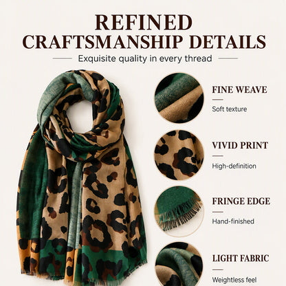 🍂🧣Versatile Lightweight Leopard Print Shawl Scarf