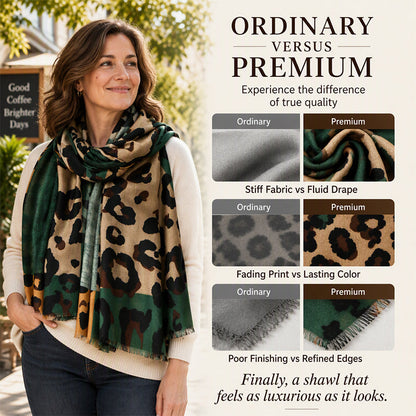 🍂🧣Versatile Lightweight Leopard Print Shawl Scarf