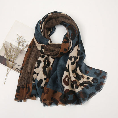 🍂🧣Versatile Lightweight Leopard Print Shawl Scarf