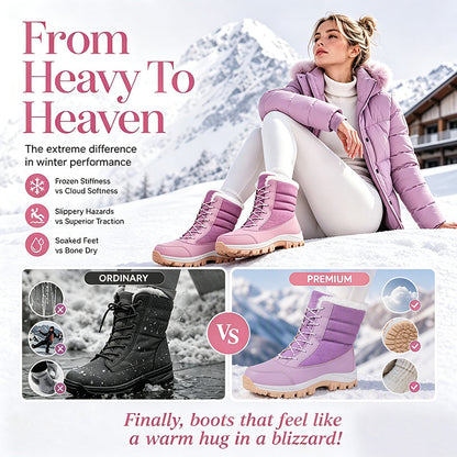 🌸Hot Sale 50% OFF👢 Women's Waterproof Plush-Lined Mid-Calf Snow Boots