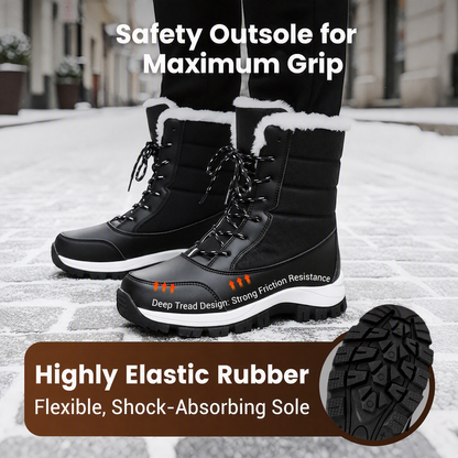 🌸Hot Sale 50% OFF👢 Women's Waterproof Plush-Lined Mid-Calf Snow Boots