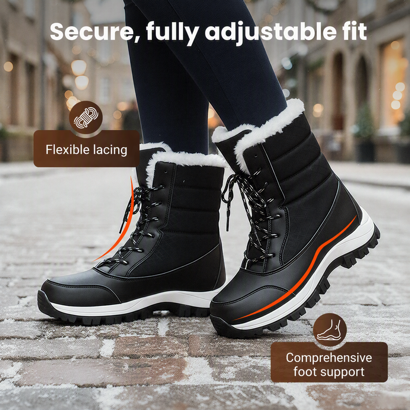 🌸Hot Sale 50% OFF👢 Women's Waterproof Plush-Lined Mid-Calf Snow Boots
