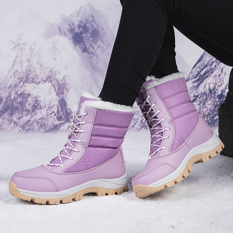 🌸Hot Sale 50% OFF👢 Women's Waterproof Plush-Lined Mid-Calf Snow Boots