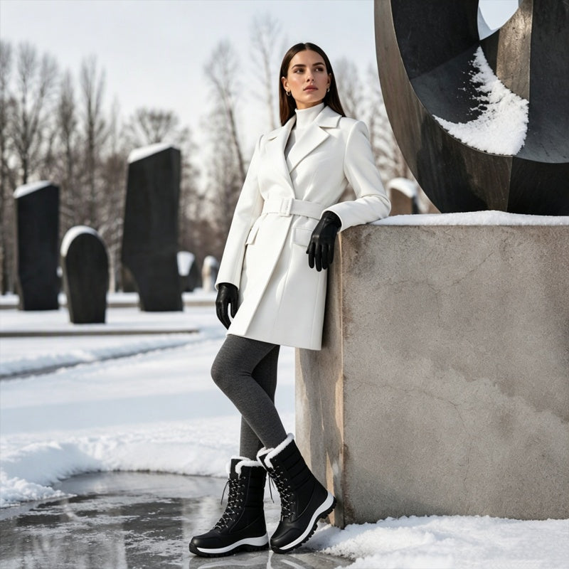 🌸Hot Sale 50% OFF👢 Women's Waterproof Plush-Lined Mid-Calf Snow Boots