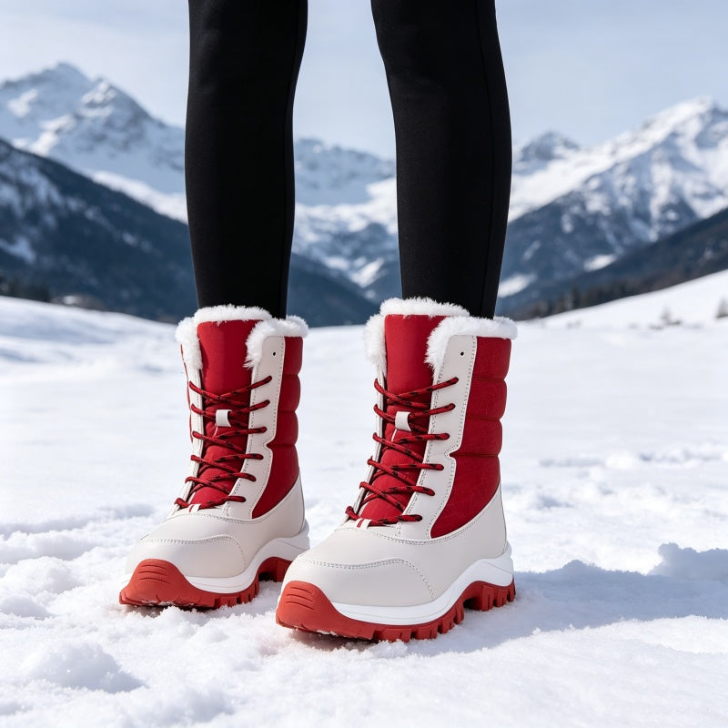 🌸Hot Sale 50% OFF👢 Women's Waterproof Plush-Lined Mid-Calf Snow Boots