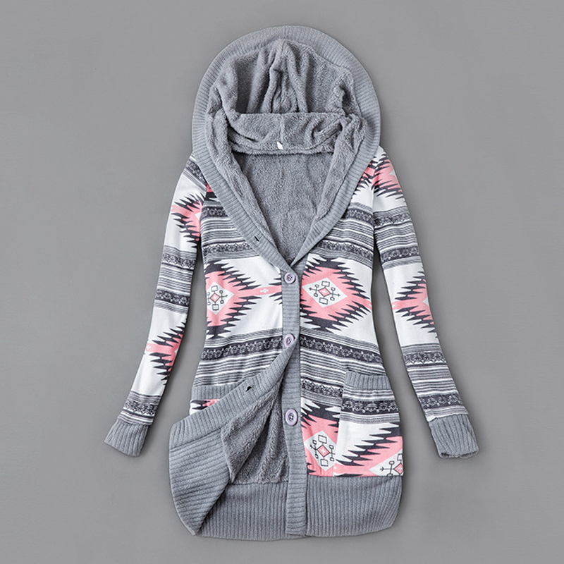 ⏰ Seasonal changeover sale: 50% off – quality at half the price! ✨Women's Plush-Lined Hooded Knit Cardigan