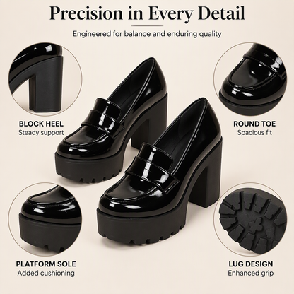 🌸Hot Sale 50% OFF💖Women's Chunky Heel Platform Loafers