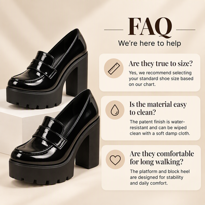 🌸Hot Sale 50% OFF💖Women's Chunky Heel Platform Loafers