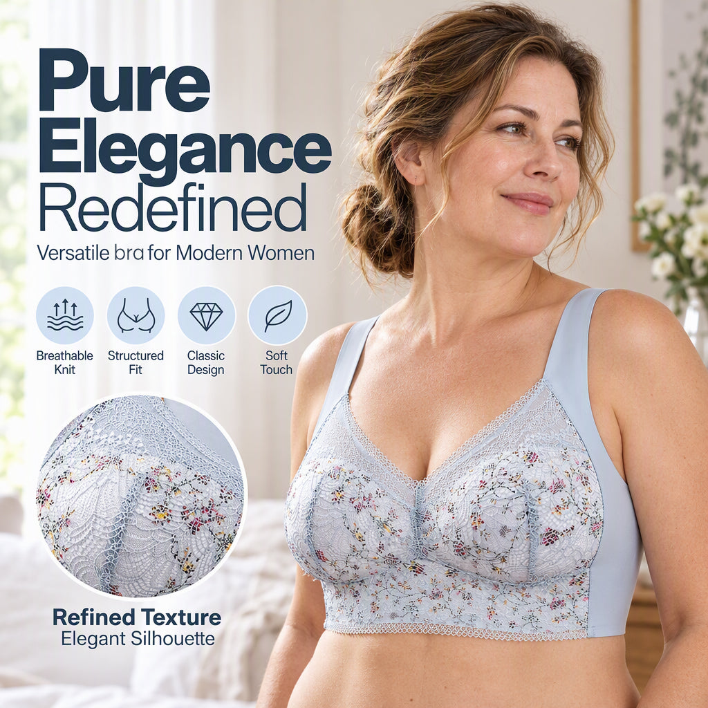 💖Women's Seamless Floral Lace Support Bra