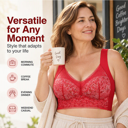 💖Women's Seamless Floral Lace Support Bra