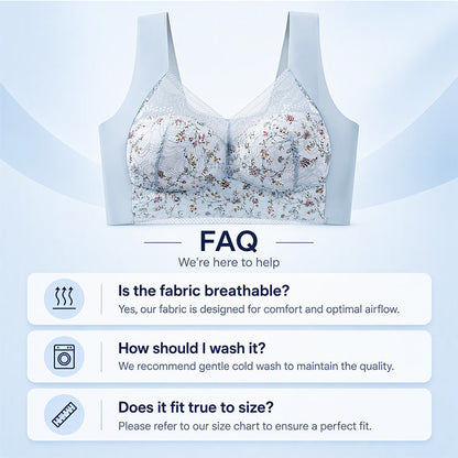 💖Women's Seamless Floral Lace Support Bra