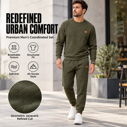 💥Limited-time offer👕Men's Casual Textured Jacquard Sports Set