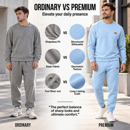 💥Limited-time offer👕Men's Casual Textured Jacquard Sports Set