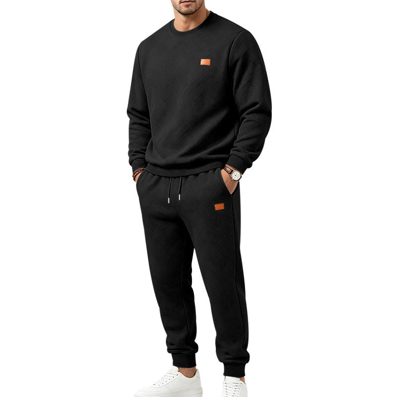 💥Limited-time offer👕Men's Casual Textured Jacquard Sports Set