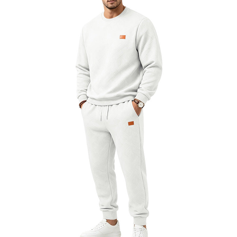 💥Limited-time offer👕Men's Casual Textured Jacquard Sports Set